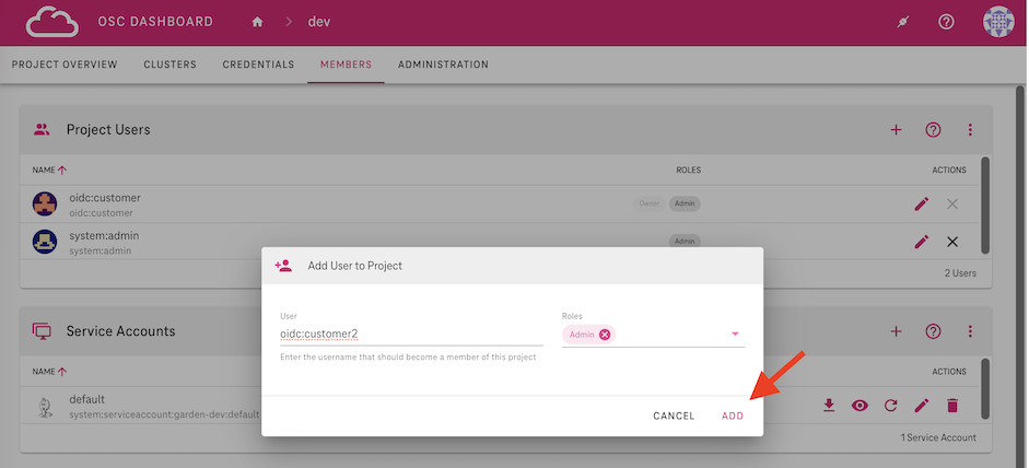 Dashboard-add-users-to-projcet