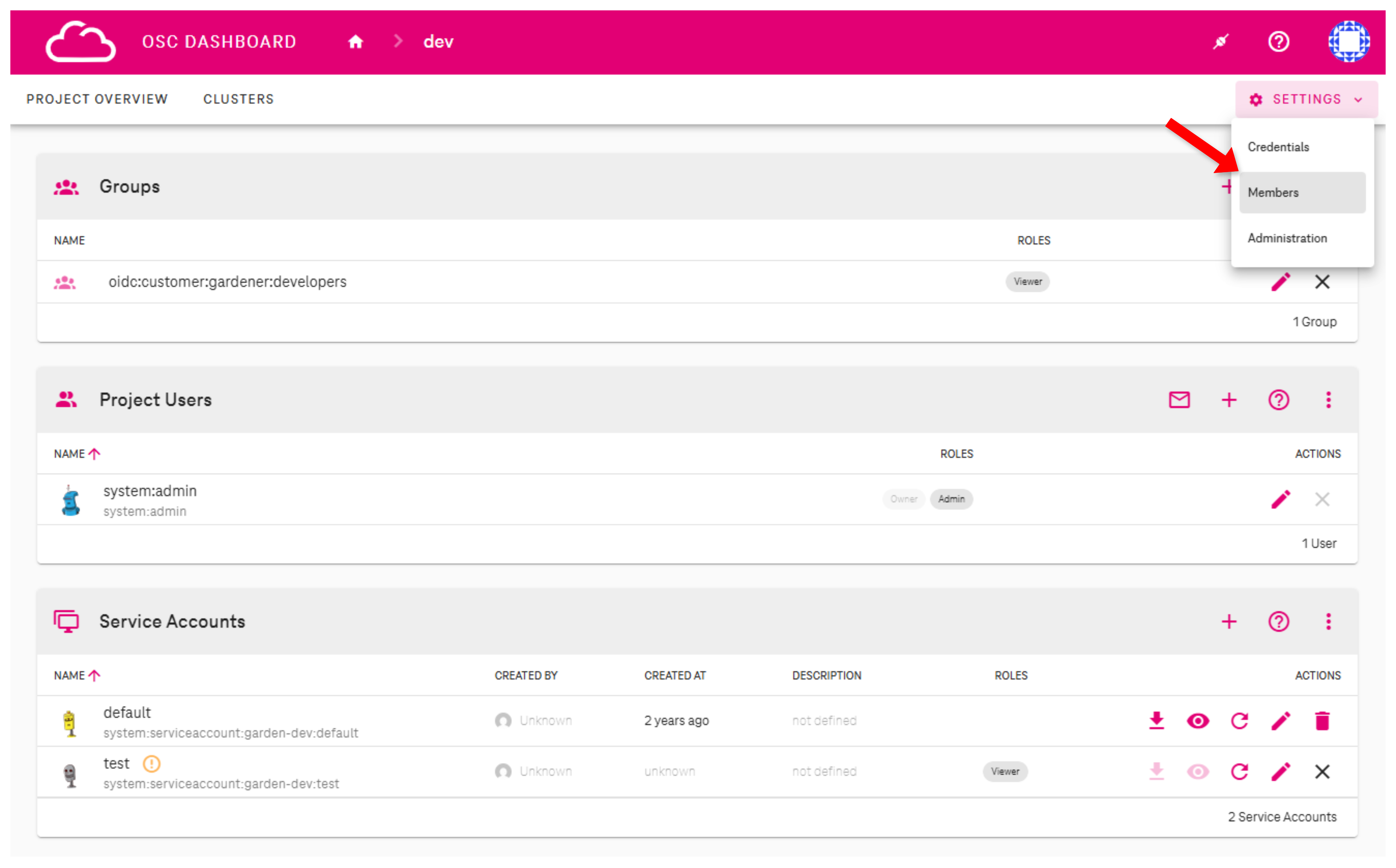 Dashboard_members_section